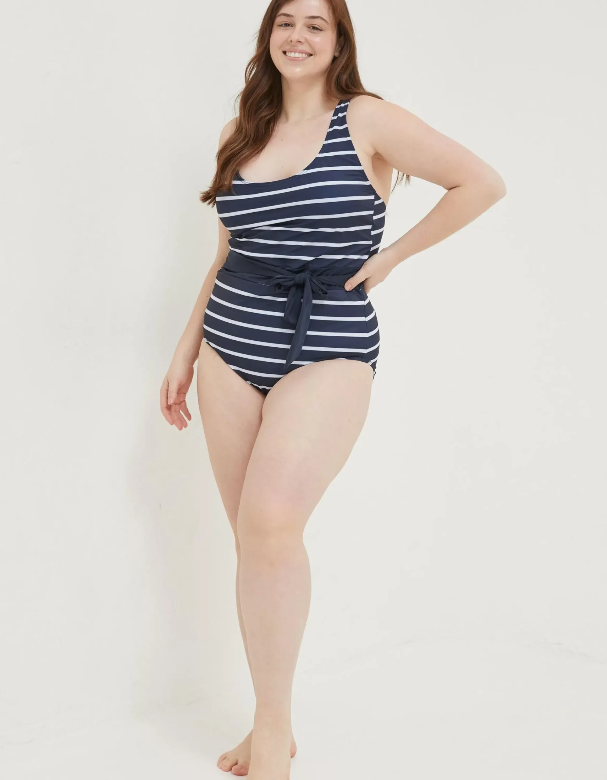 Women FatFace Beachwear & Swimwear|Tummy Control Breton Swimsuit