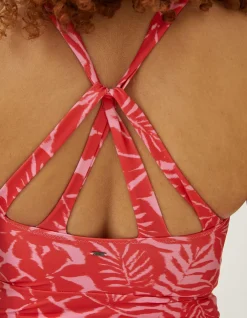 Women FatFace Beachwear & Swimwear|Tummy Control Ikat Leaves Swimsuit