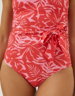 Women FatFace Beachwear & Swimwear|Tummy Control Ikat Leaves Swimsuit