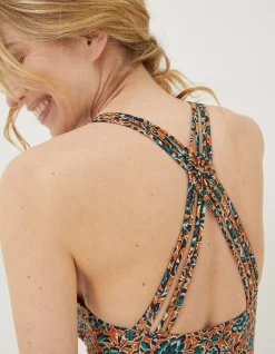 Women FatFace Beachwear & Swimwear|Tummy Control Sketched Floral Swimsuit