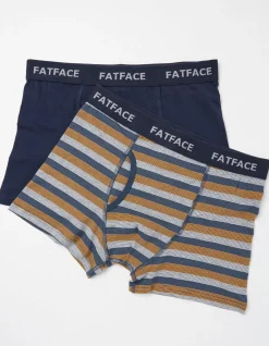 Men FatFace View All|Two Pack Dorset Stripe Boxers