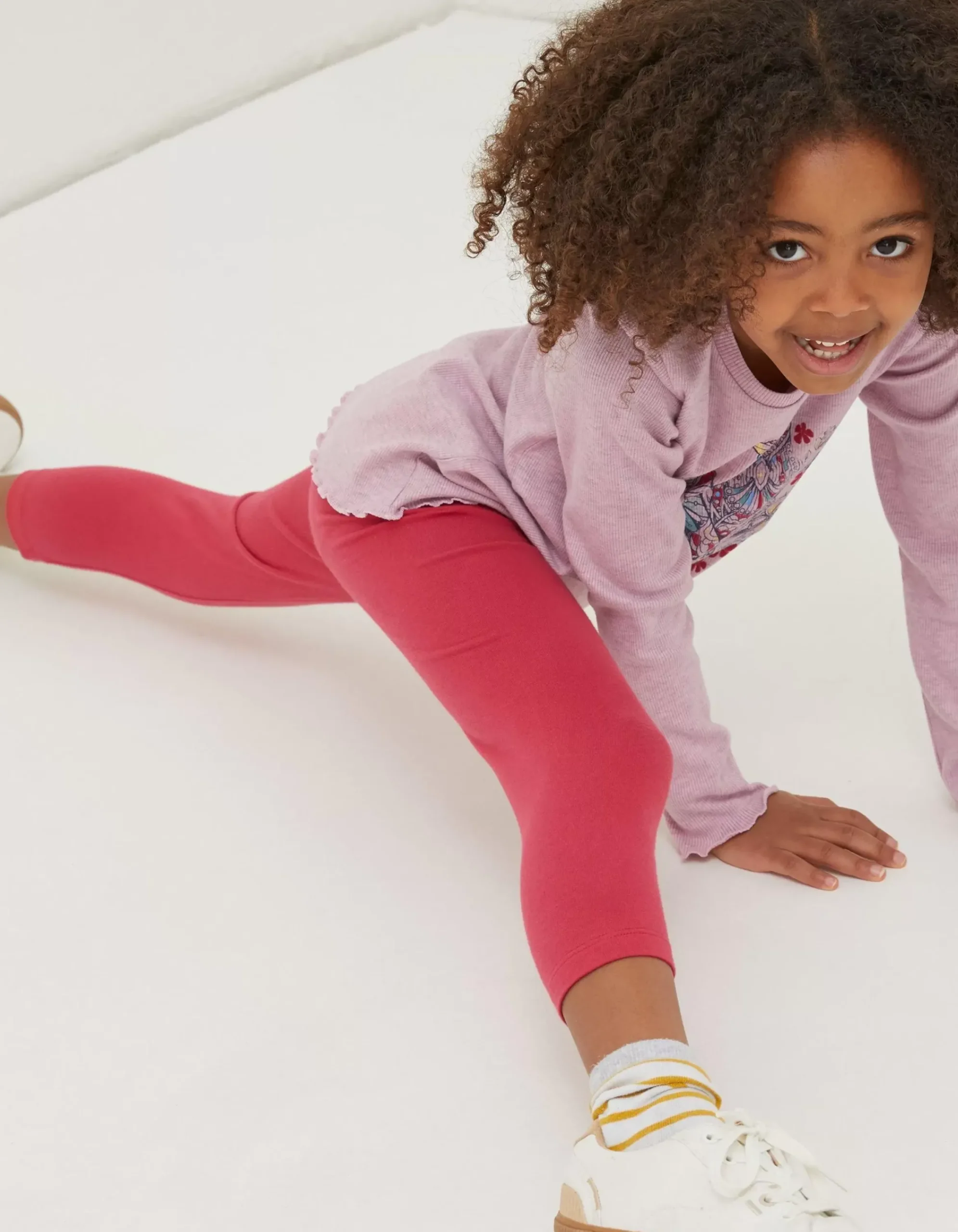 Girls FatFace View All|Two Pack Floral Blooms Crop Leggings