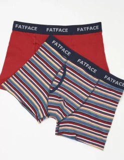 Men FatFace View All|Two Pack Portland Stripe Boxers