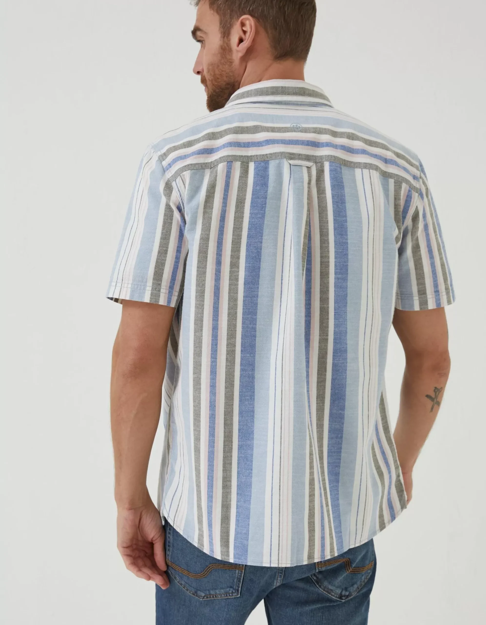 Men FatFace Shirts|Tynemouth Stripe Shirt