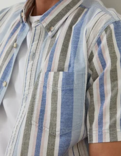 Men FatFace Shirts|Tynemouth Stripe Shirt