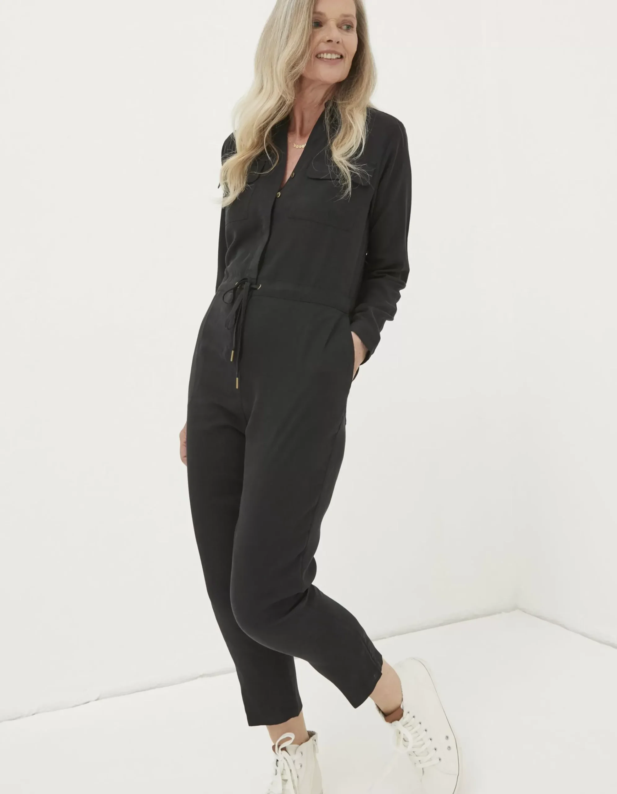Women FatFace View All|Una Long Sleeve Utility Jumpsuit