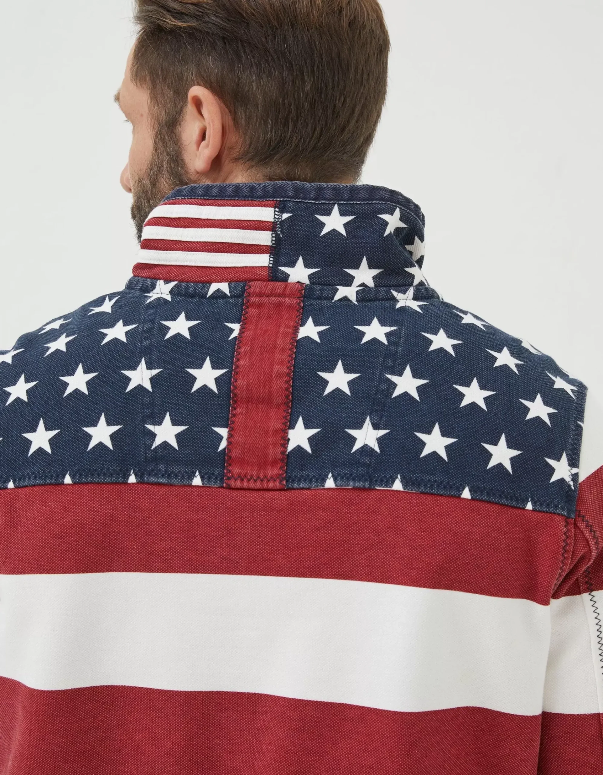 Men FatFace Sweatshirts & Hoodies|Usa Block Stripe Airlie Sweatshirt