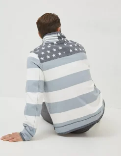 Men FatFace Sweatshirts & Hoodies|Usa Block Stripe Airlie Sweatshirt
