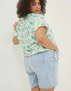 Women FatFace Shirts & Blouses|Val Parrot Linen Blend Shirt