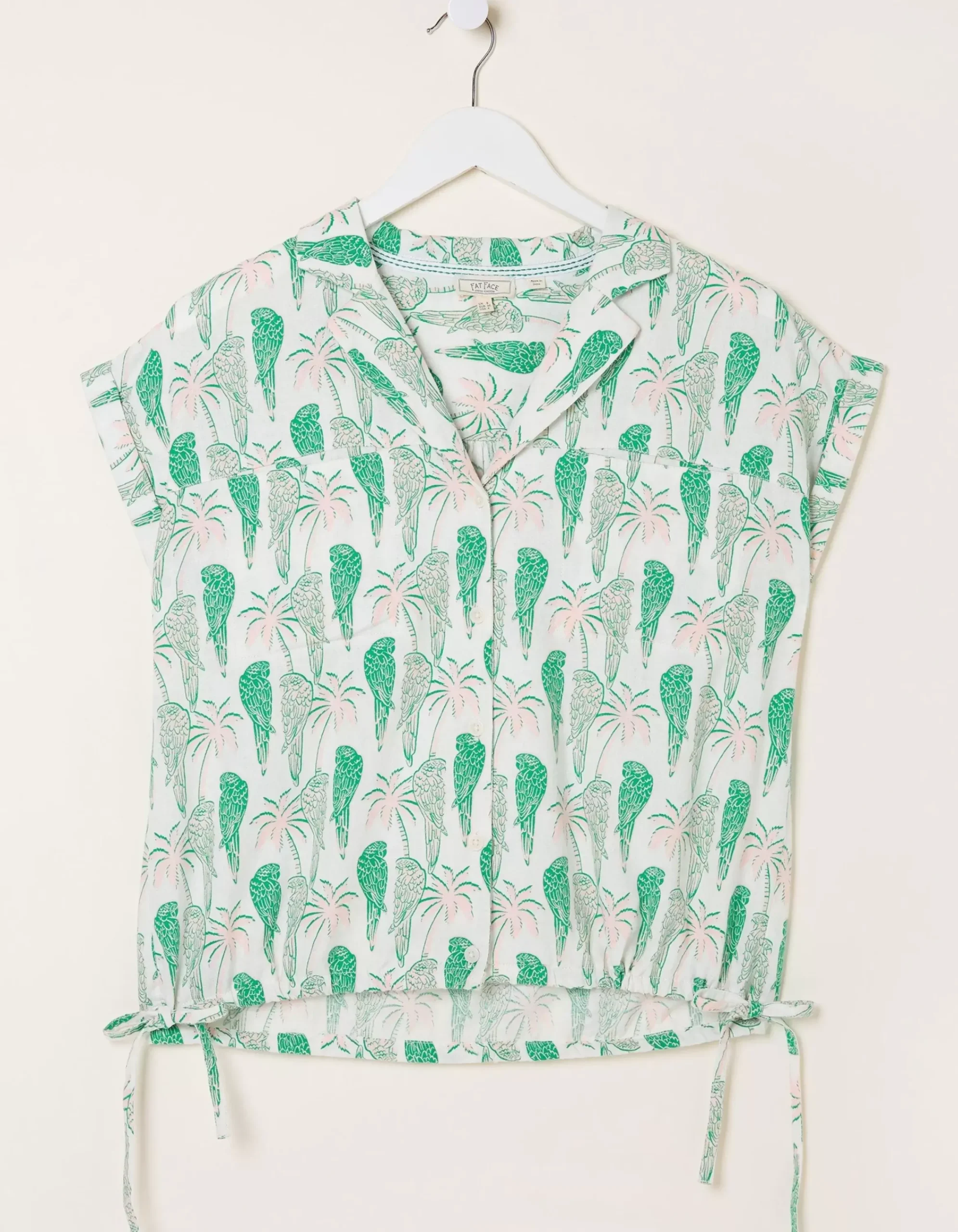 Women FatFace Shirts & Blouses|Val Parrot Linen Blend Shirt