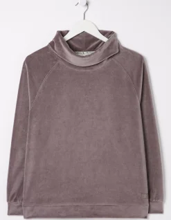 Women FatFace Nightwear & Loungewear|Verity Velvet Funnel Top