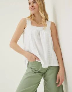 Women FatFace Tops & T-Shirts|Viv Embroidered Cami
