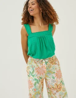 Women FatFace Tops & T-Shirts|Viv Embroidered Cami