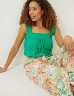 Women FatFace Tops & T-Shirts|Viv Embroidered Cami