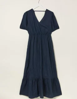 Women FatFace Dresses|Vivvie Linen Midi Dress