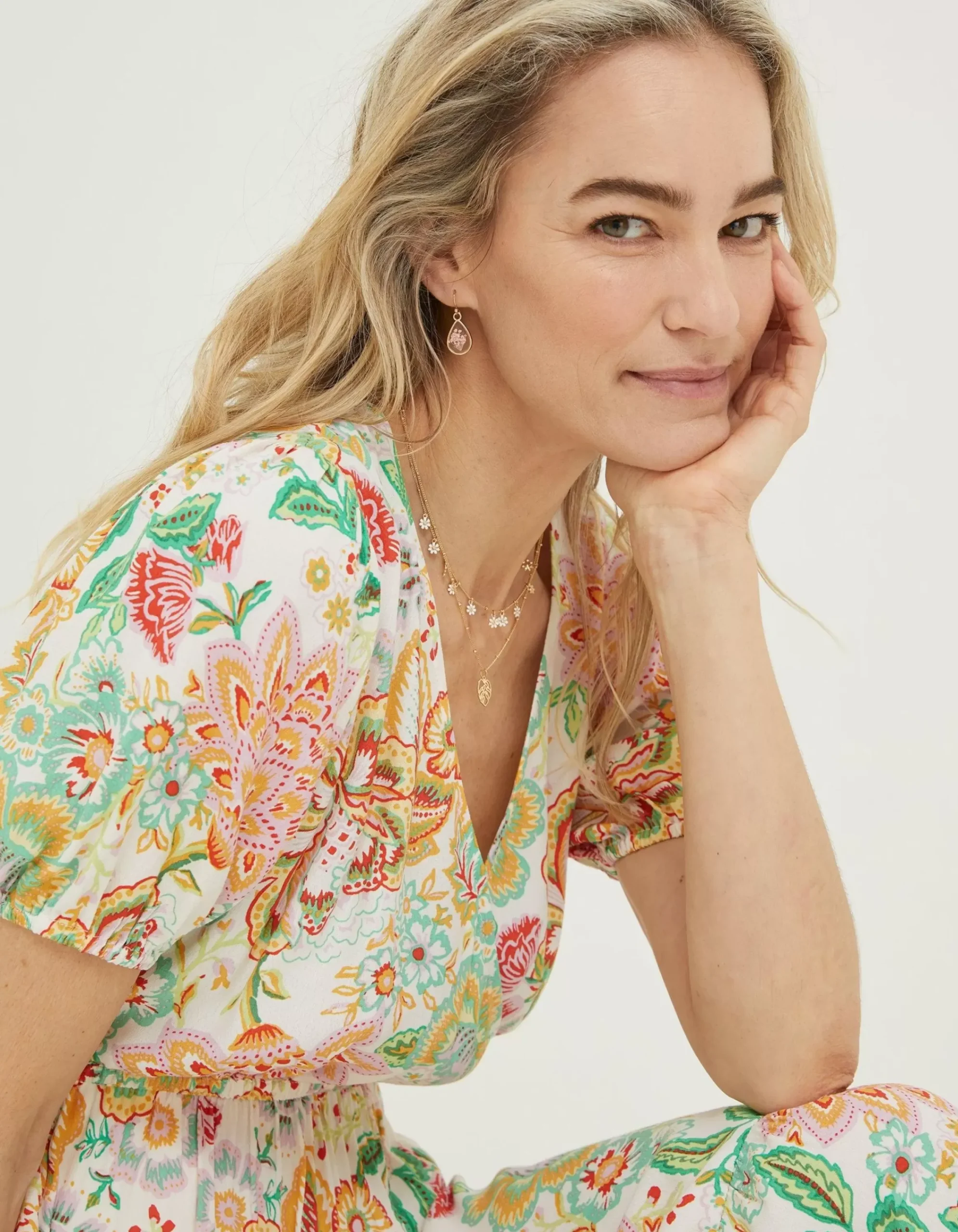 Women FatFace Dresses|Vivvie Paradise Midi Dress
