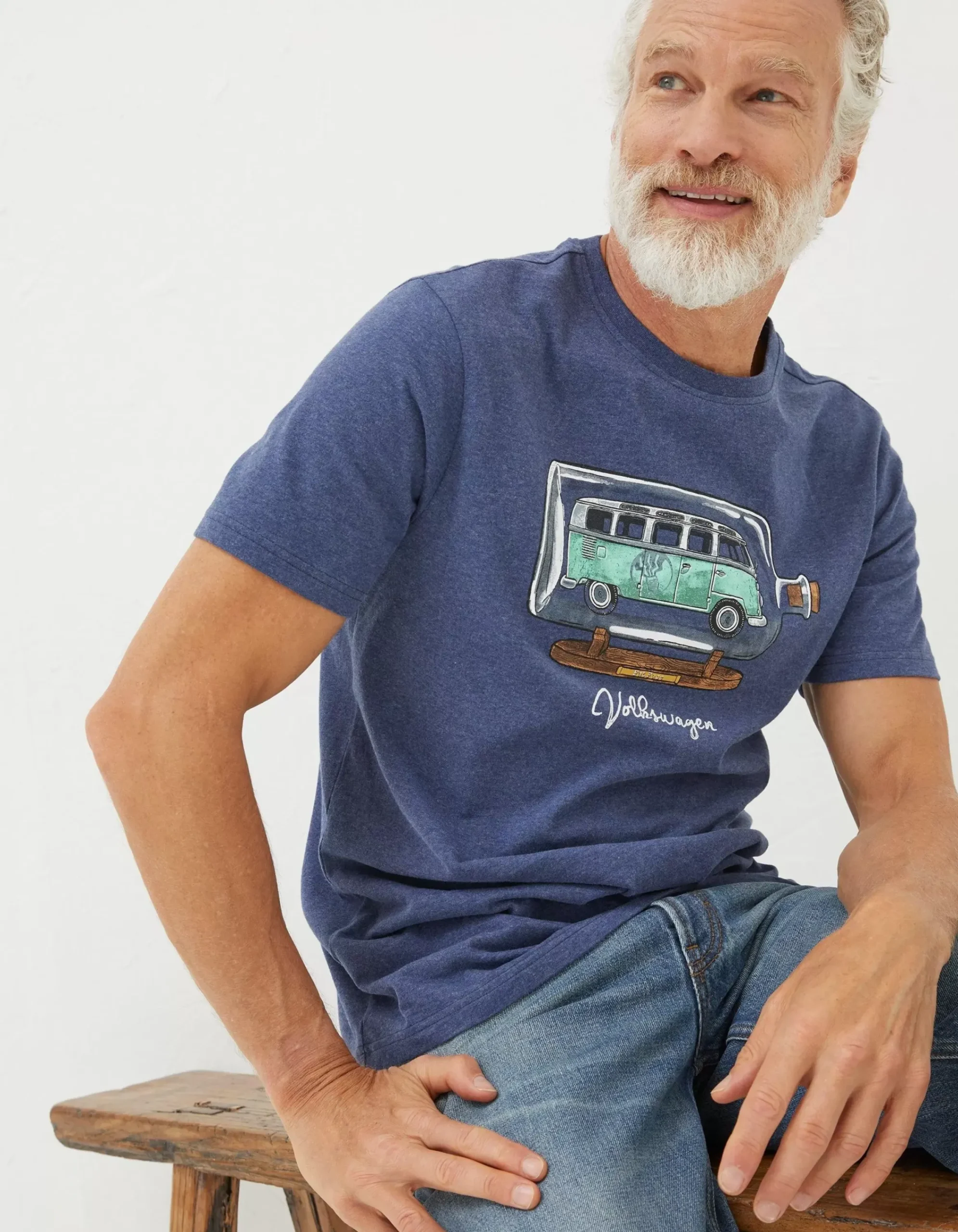 Men FatFace View All|Vw Bottle Printed T-Shirt