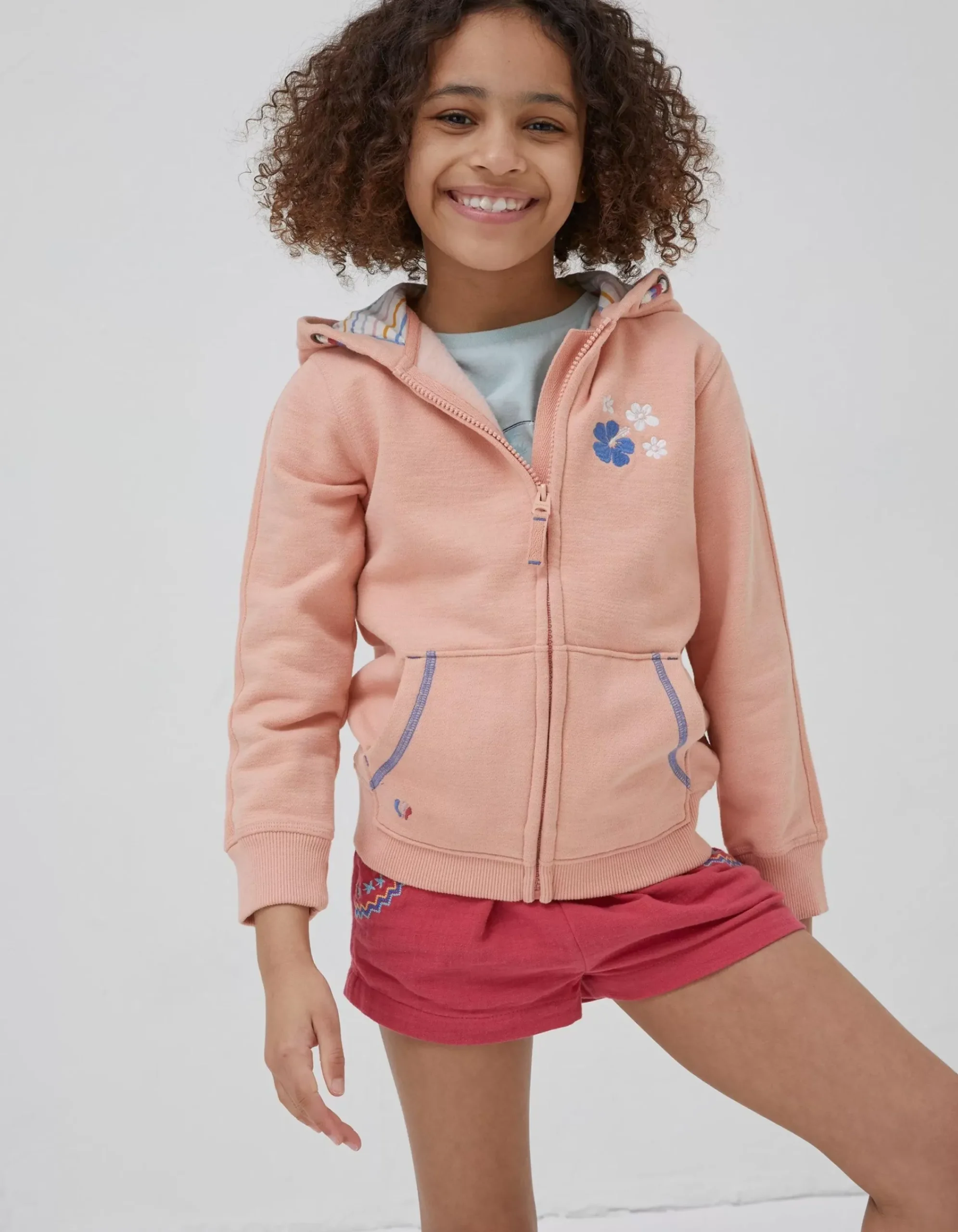 Girls FatFace View All|Vw Graphic Sweat Zip Through Hoodie