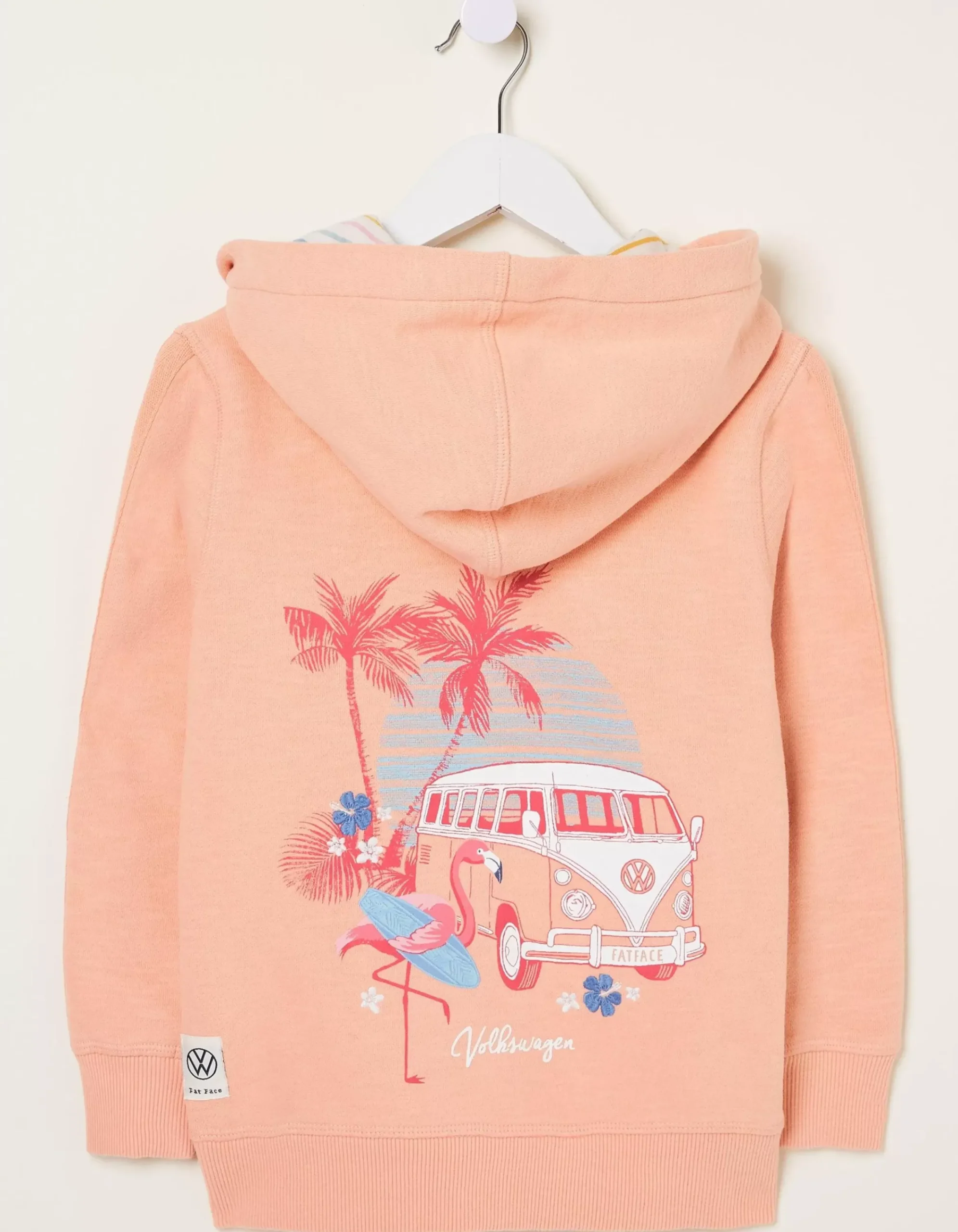Girls FatFace View All|Vw Graphic Sweat Zip Through Hoodie