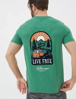 Men FatFace View All|Vw Live Free T-Shirt