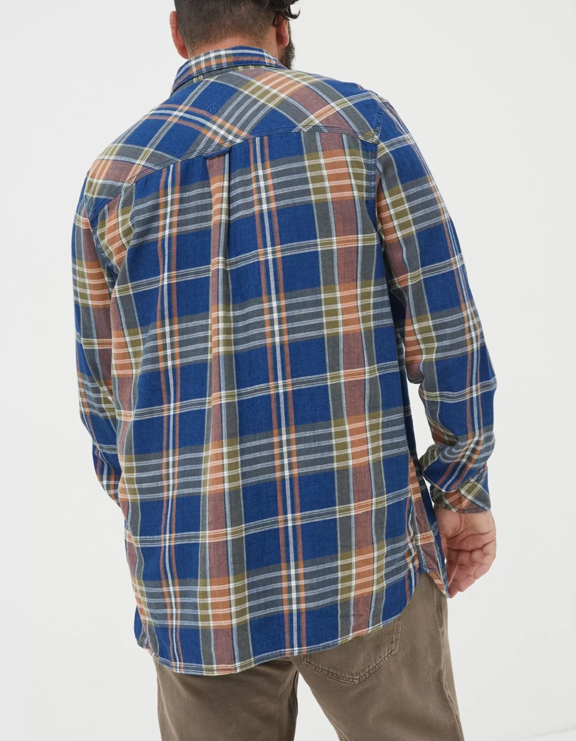 Men FatFace Shirts|Waddon Indigo Check Shirt