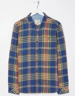 Men FatFace Shirts|Waddon Indigo Check Shirt