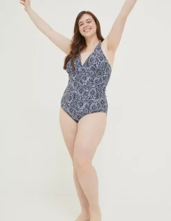Women FatFace Beachwear & Swimwear|Watercolour Batik Swimsuit