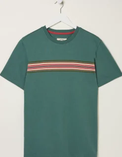 Men FatFace T-Shirts|West Bay Chest Stripe T-Shirt