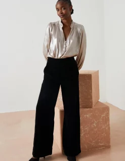 Women FatFace View All|Wide Leg Velvet Trousers