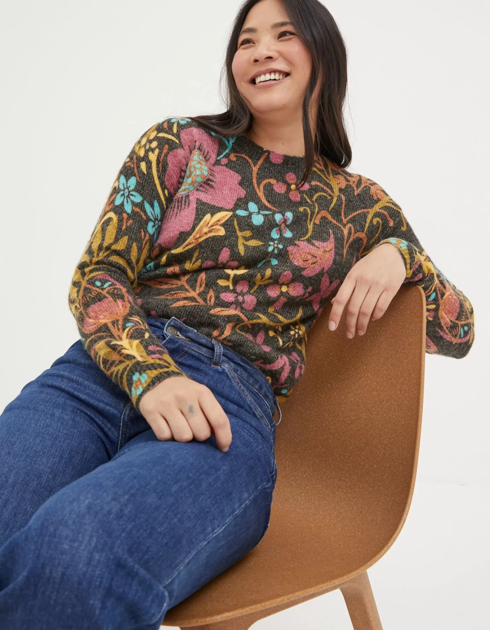 Women FatFace View All|Wildscapes Print Jumper