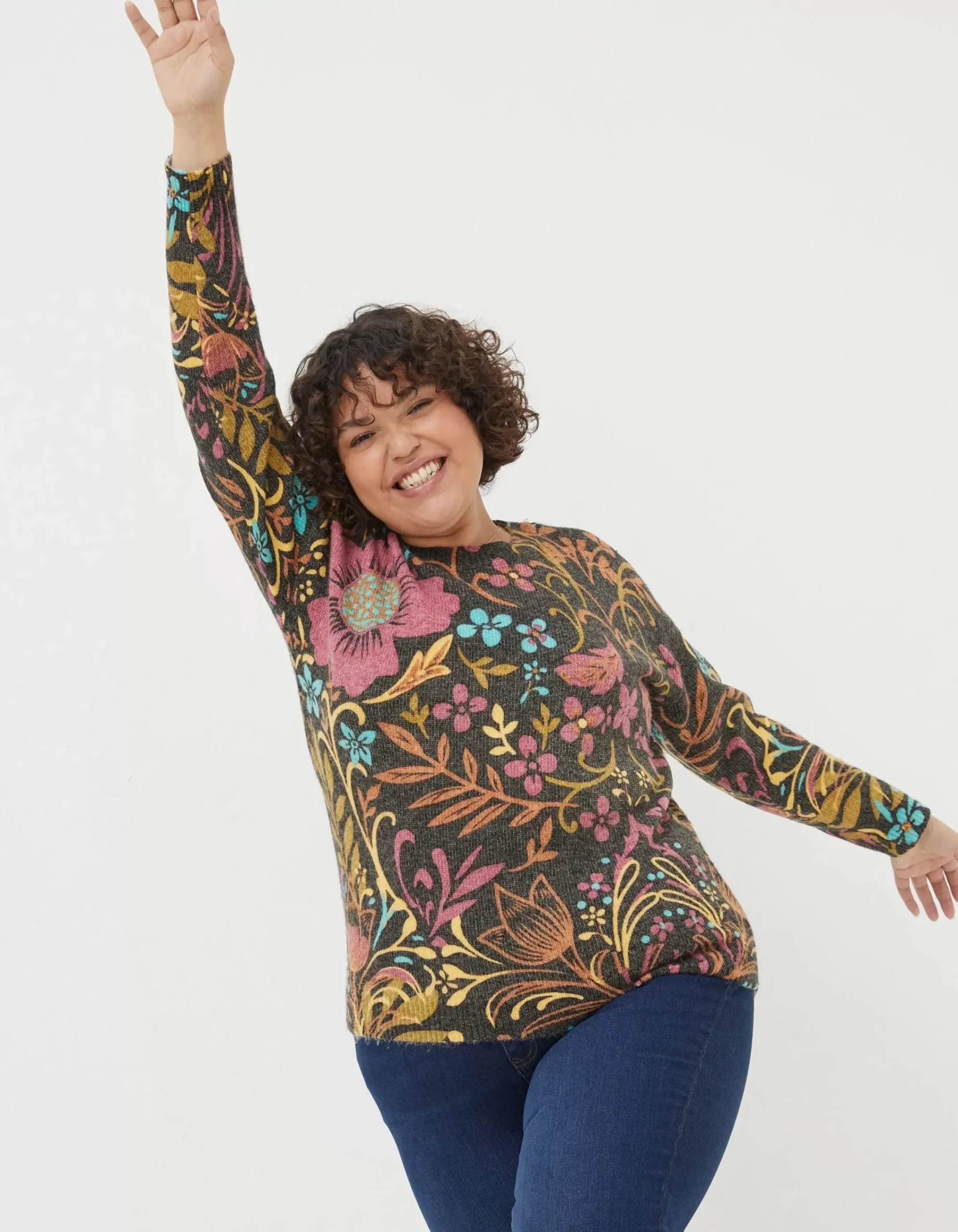 Women FatFace View All|Wildscapes Print Jumper