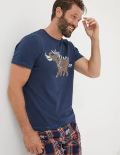 Men FatFace View All|Wilfred Woolly Mammoth Graphic T-Shirt