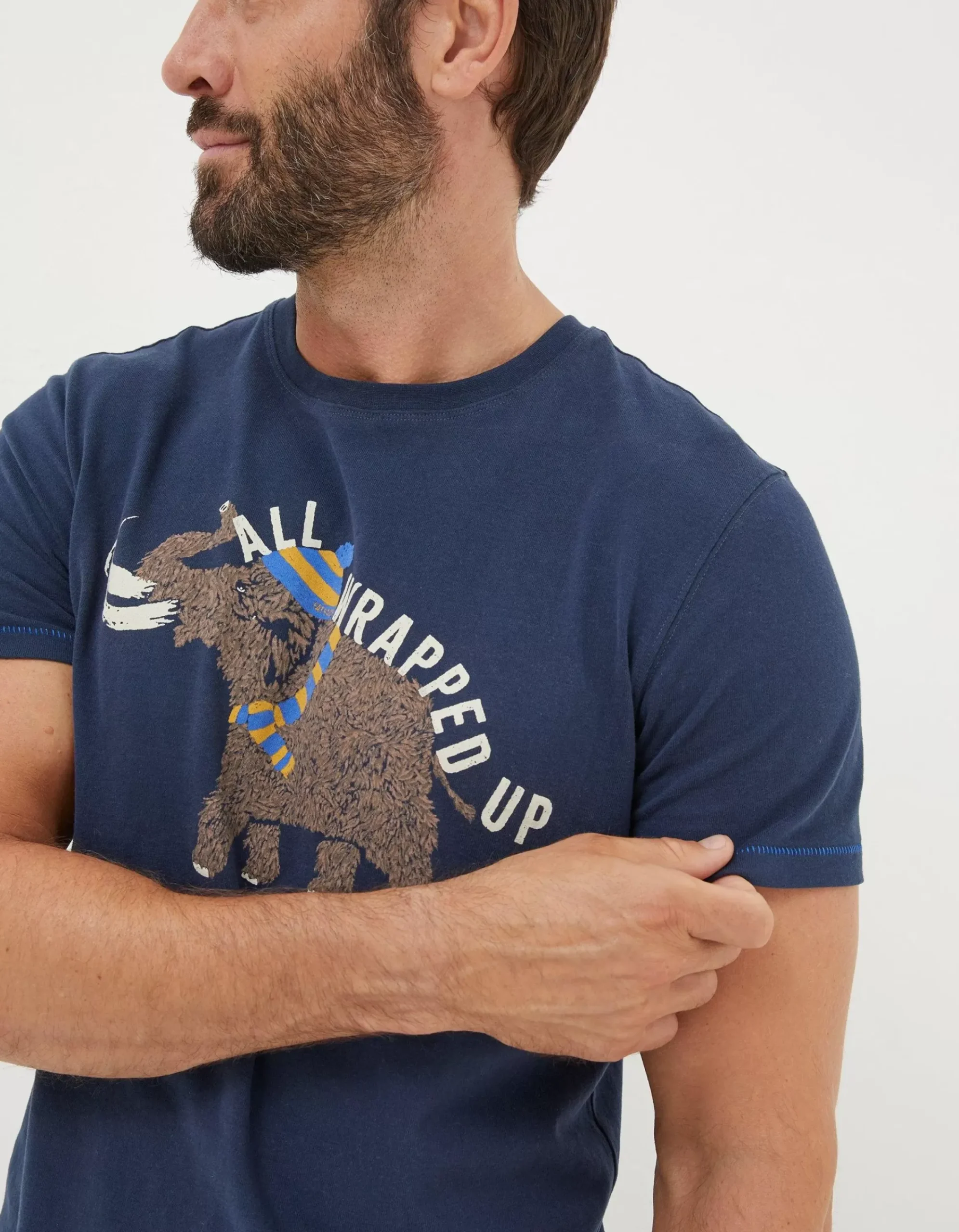 Men FatFace View All|Wilfred Woolly Mammoth Graphic T-Shirt