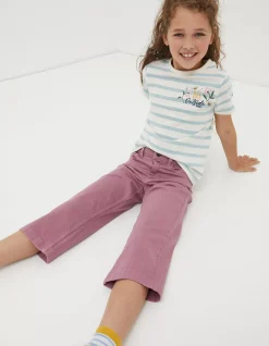 Girls FatFace View All|Willow Wide Leg Coloured Cropped Jeans