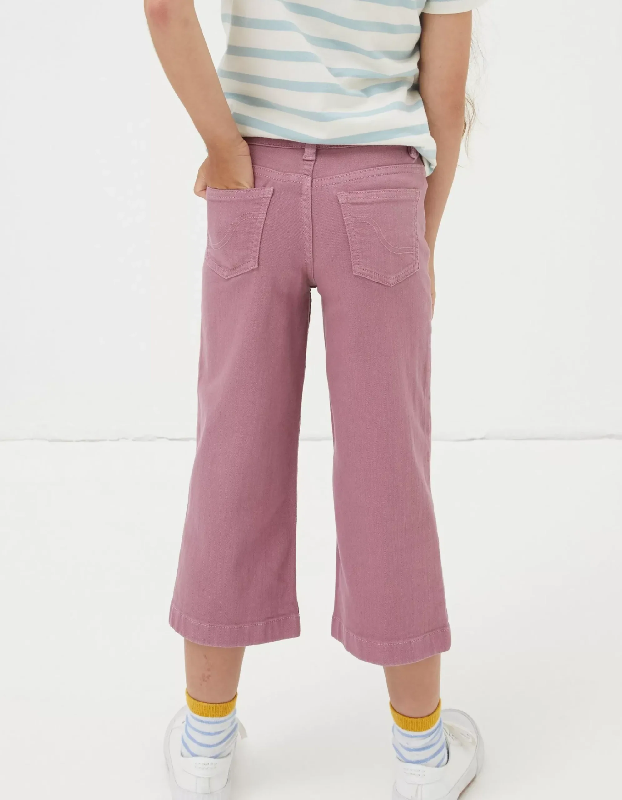 Girls FatFace View All|Willow Wide Leg Coloured Cropped Jeans