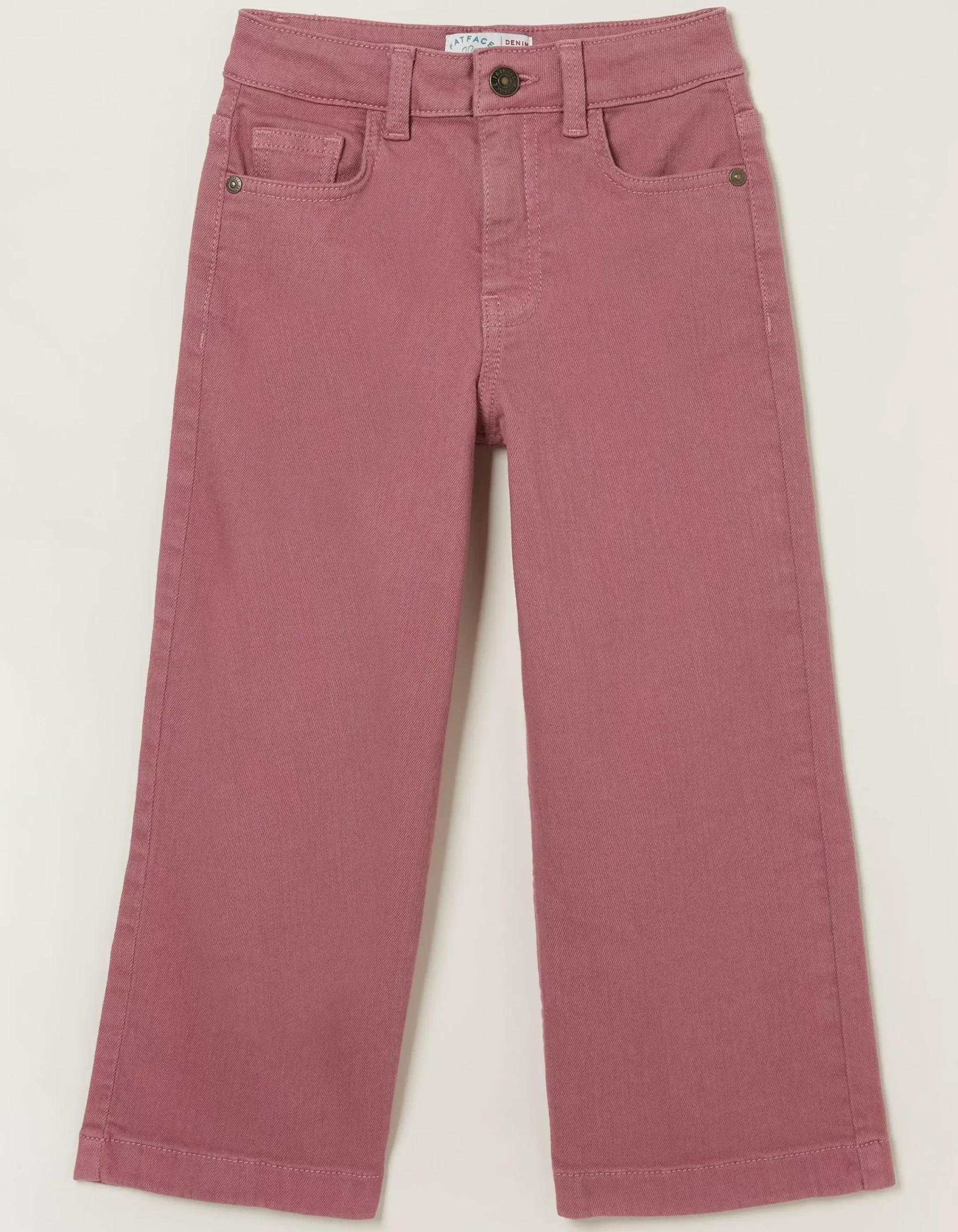 Girls FatFace View All|Willow Wide Leg Coloured Cropped Jeans