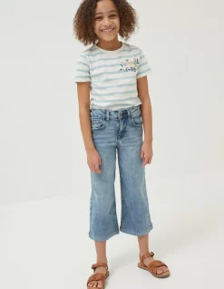 Girls FatFace View All|Willow Wide Leg Crop Jeans