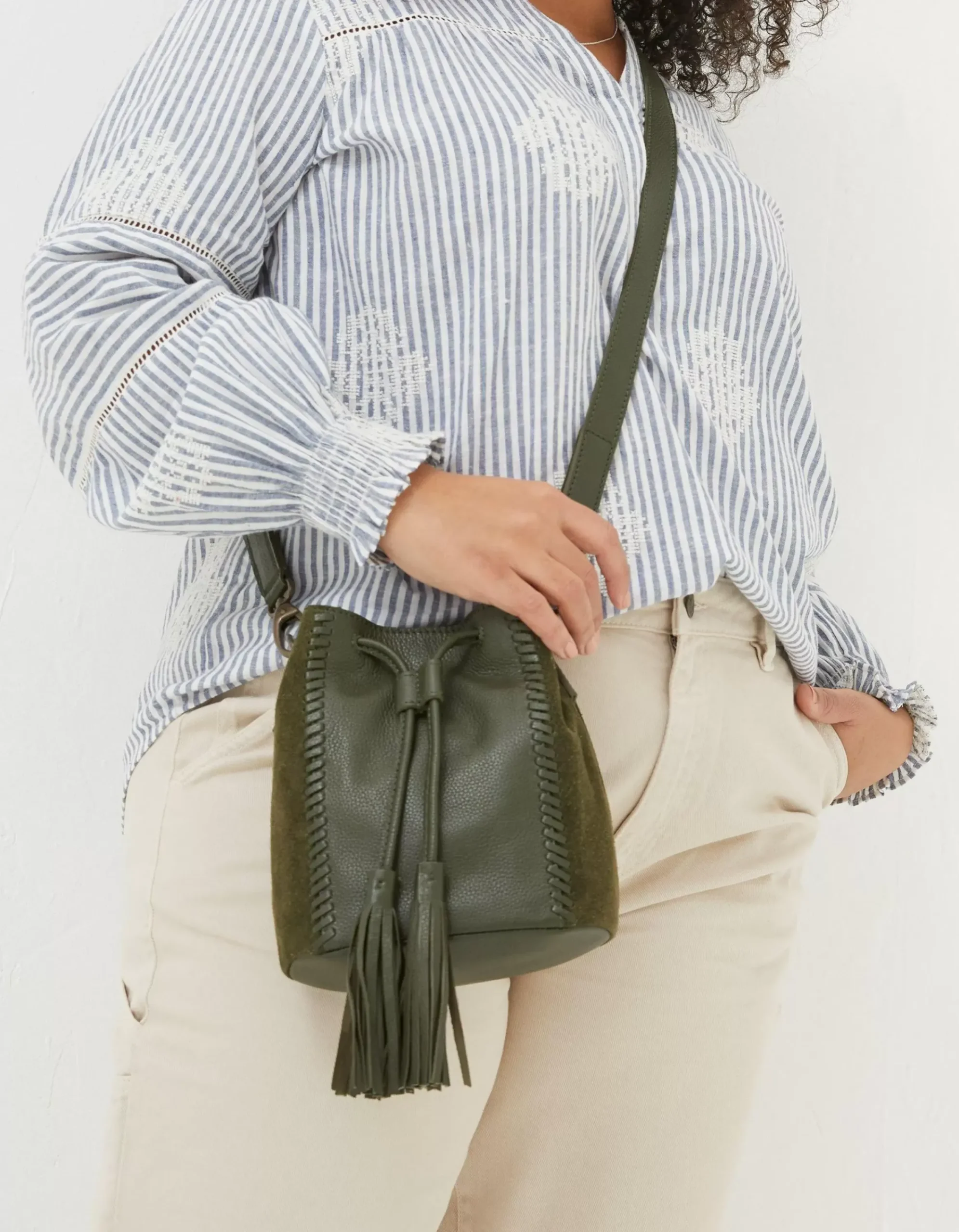 Women FatFace View All|Winalie Leather Mini Bucket Bag