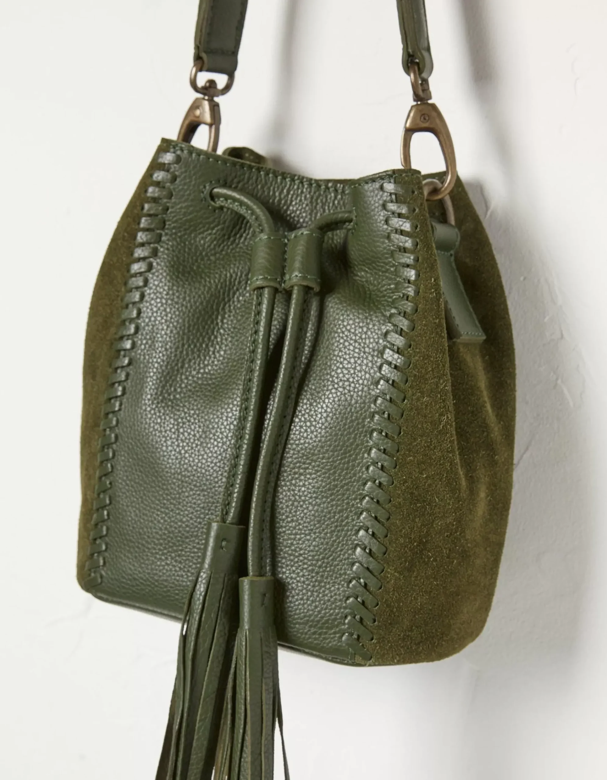 Women FatFace View All|Winalie Leather Mini Bucket Bag