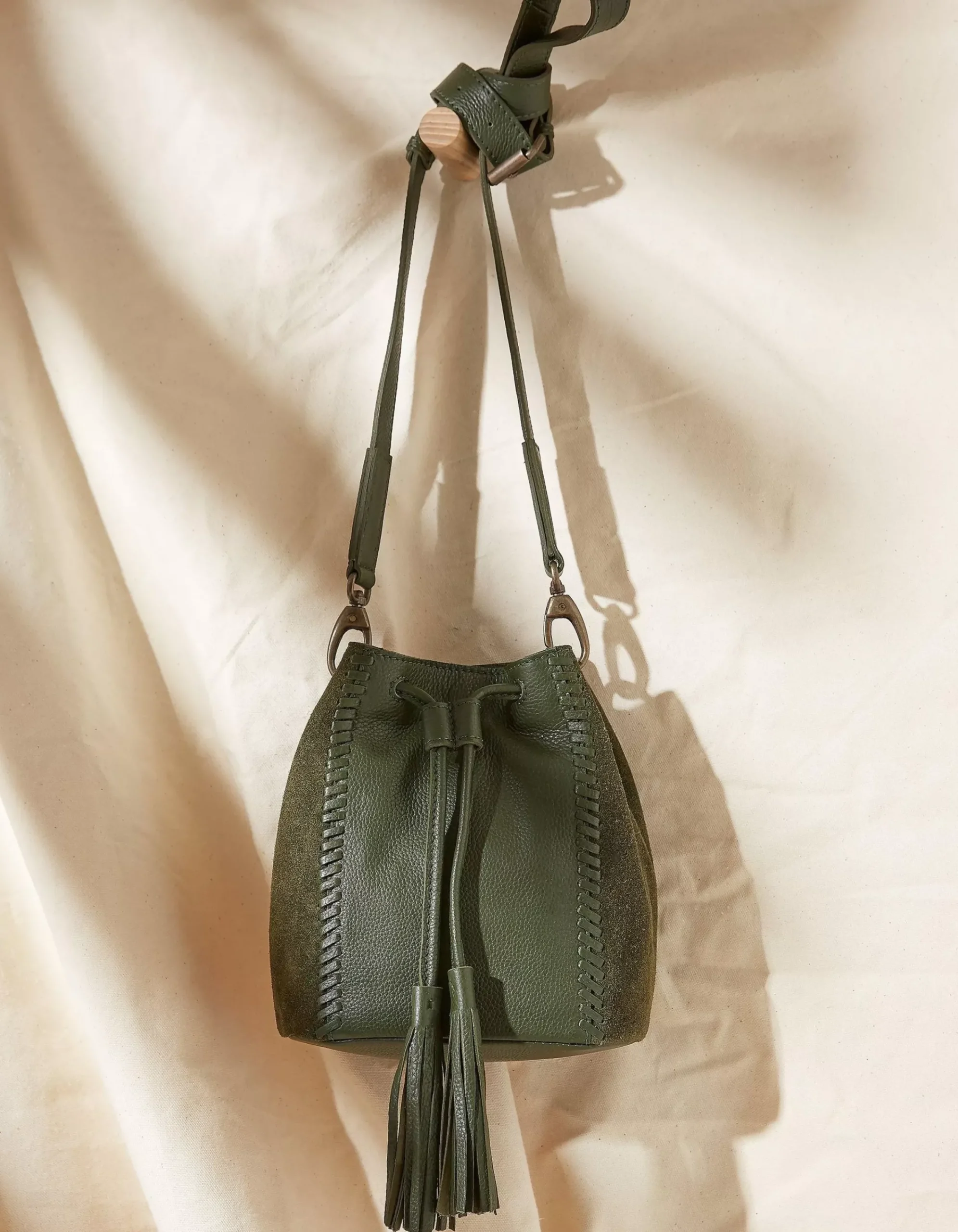 Women FatFace View All|Winalie Leather Mini Bucket Bag