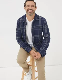 Men FatFace View All|Windowpane Check Shirt