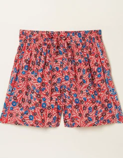 Women FatFace Shorts|Woodblock Flippy Shorts