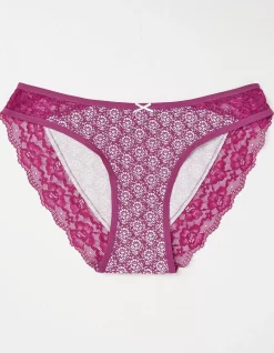 Women FatFace View All|Woodblock Floral High Leg Knickers