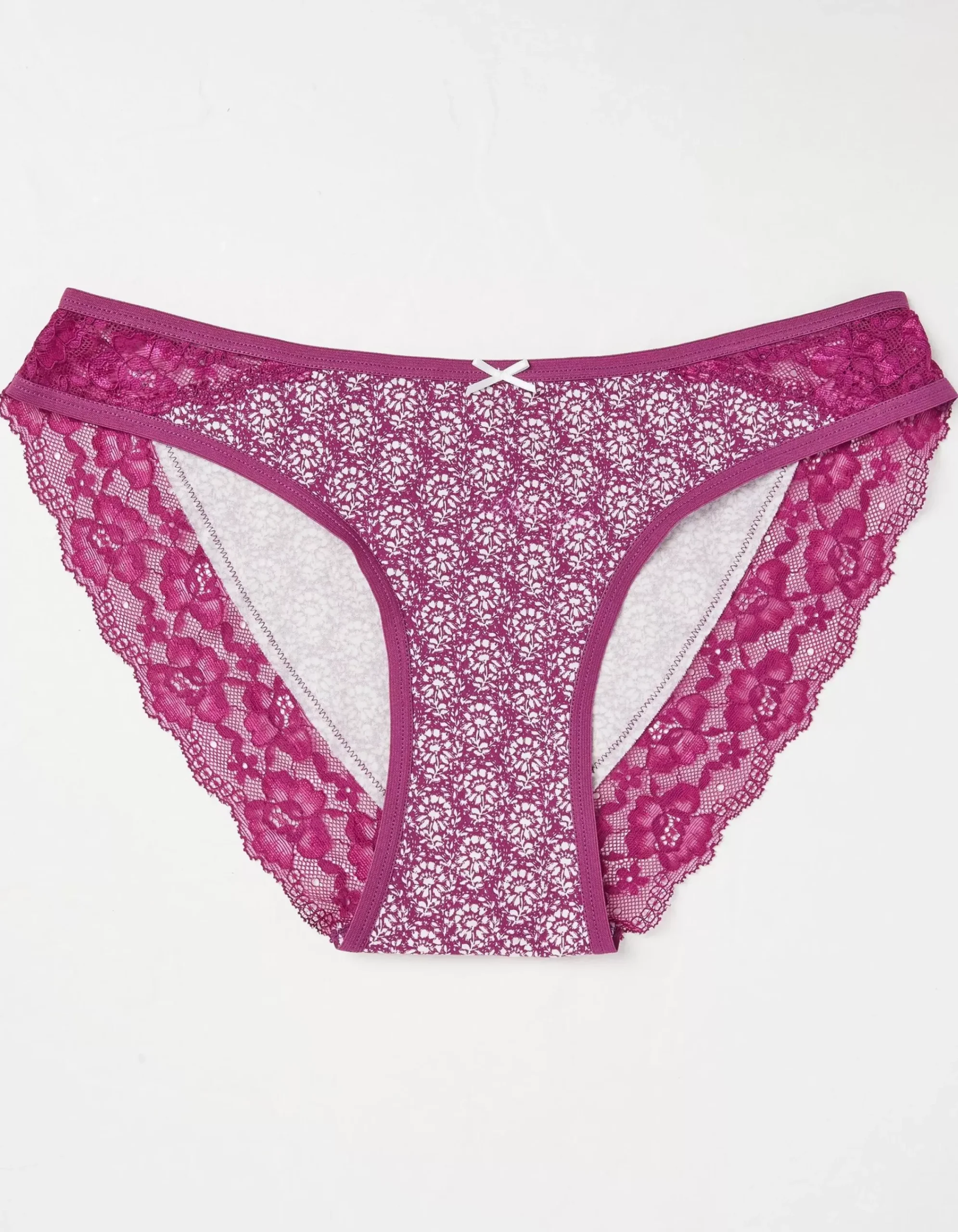 Women FatFace View All|Woodblock Floral High Leg Knickers