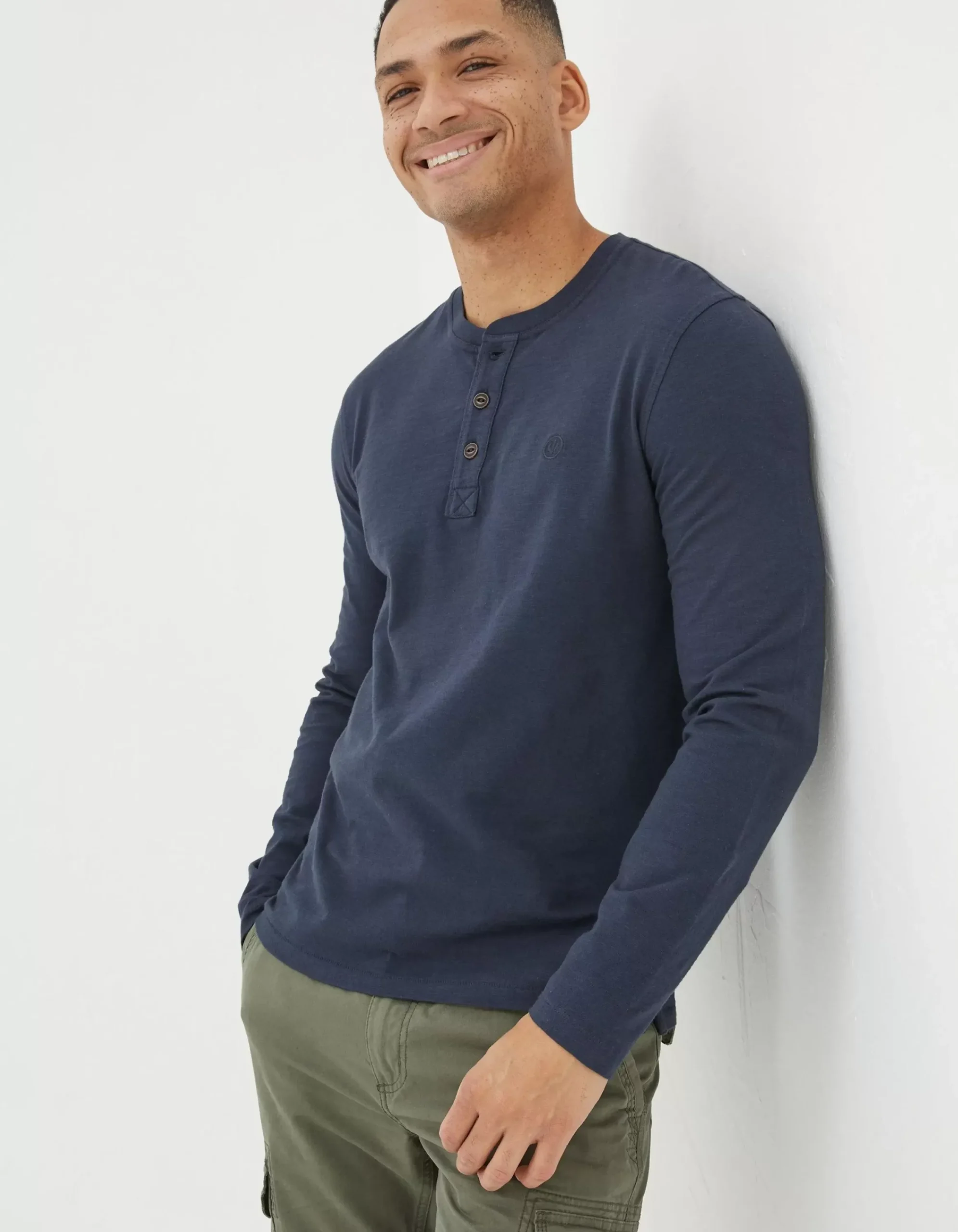Men FatFace View All|Woodside Slub Cotton Henley