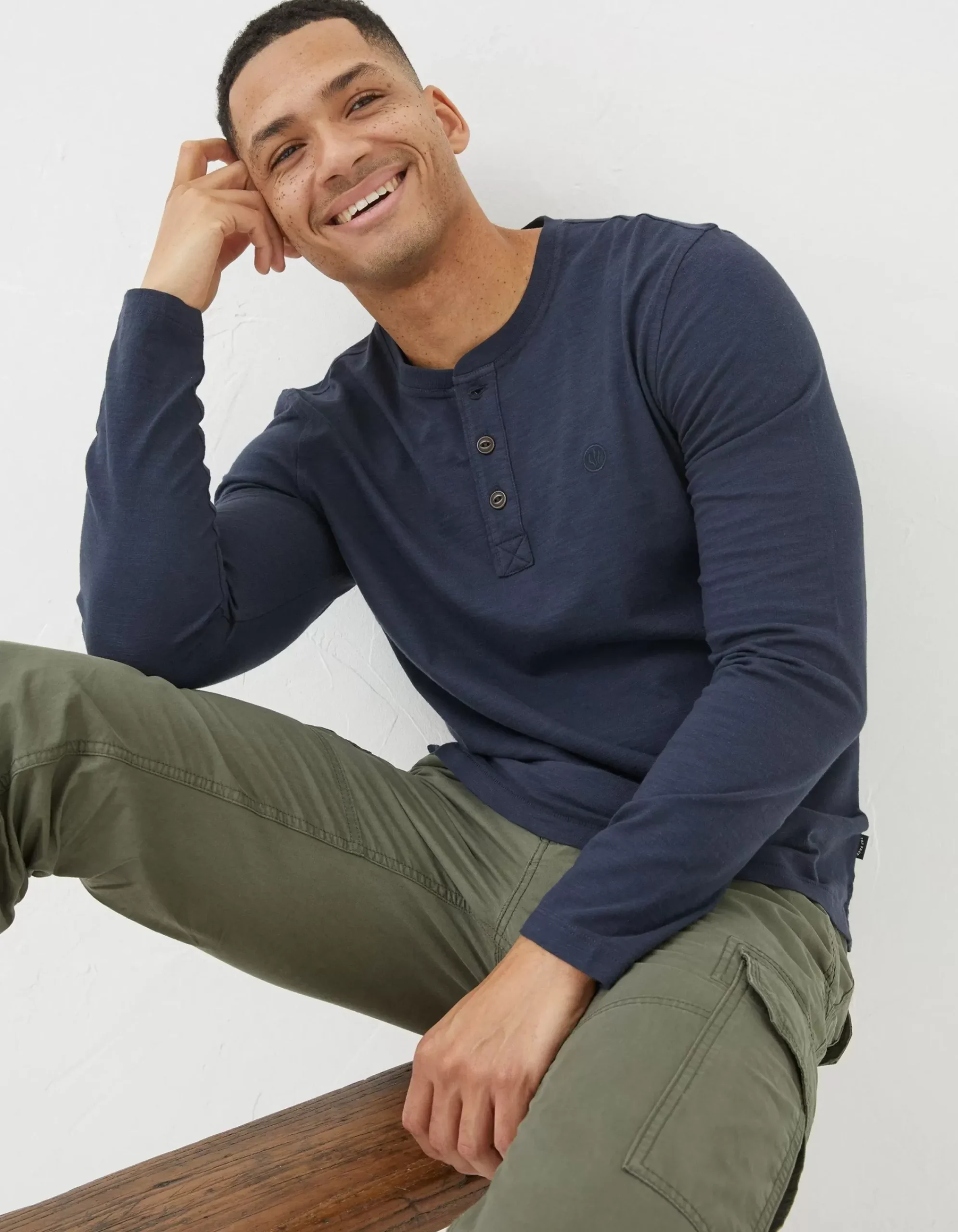 Men FatFace View All|Woodside Slub Cotton Henley