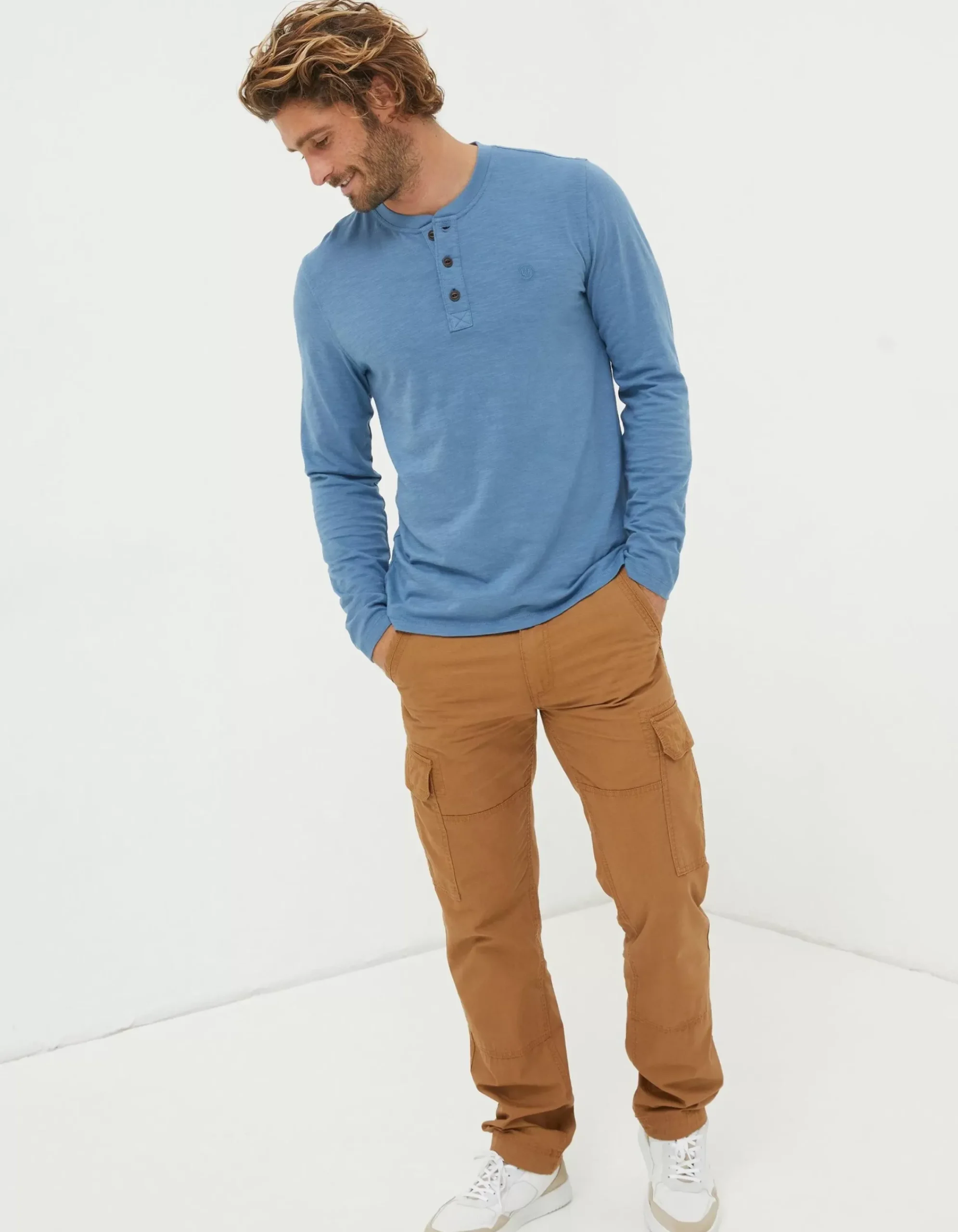 Men FatFace View All|Woodside Slub Cotton Henley
