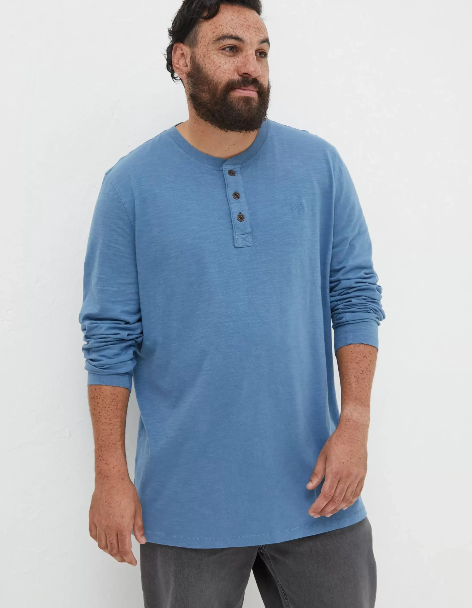 Men FatFace View All|Woodside Slub Cotton Henley