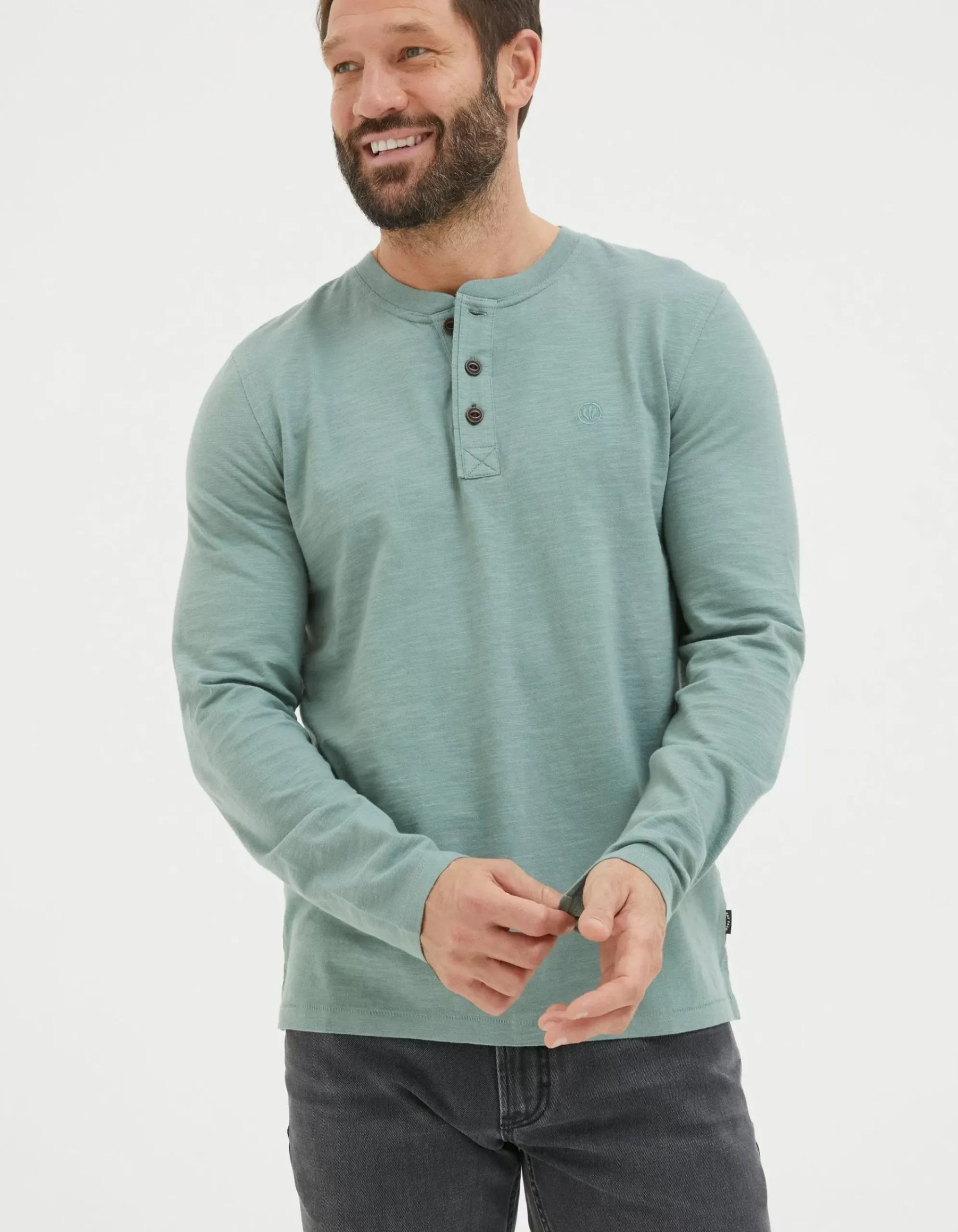 Men FatFace View All|Woodside Slub Cotton Henley