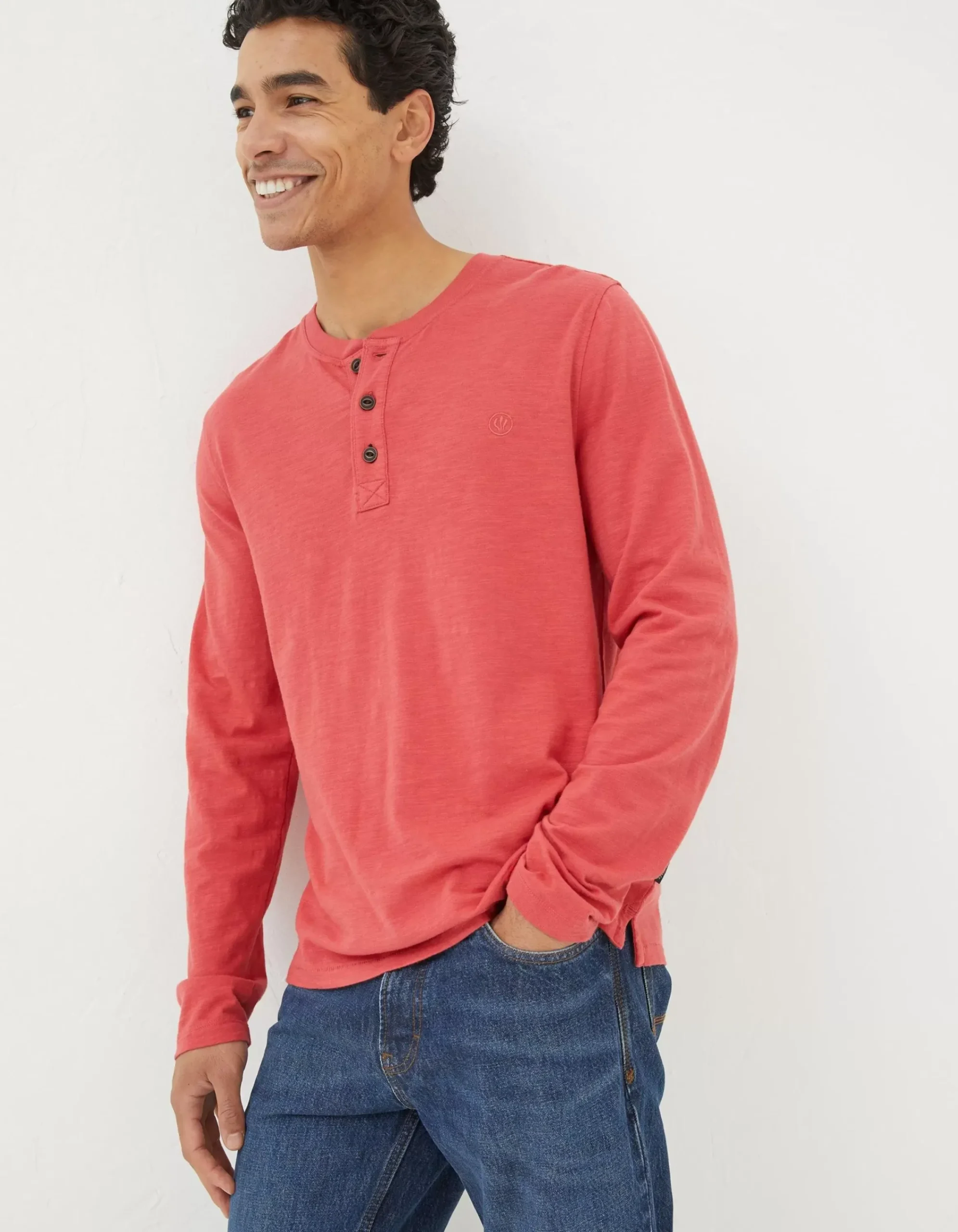 Men FatFace View All|Woodside Slub Cotton Henley